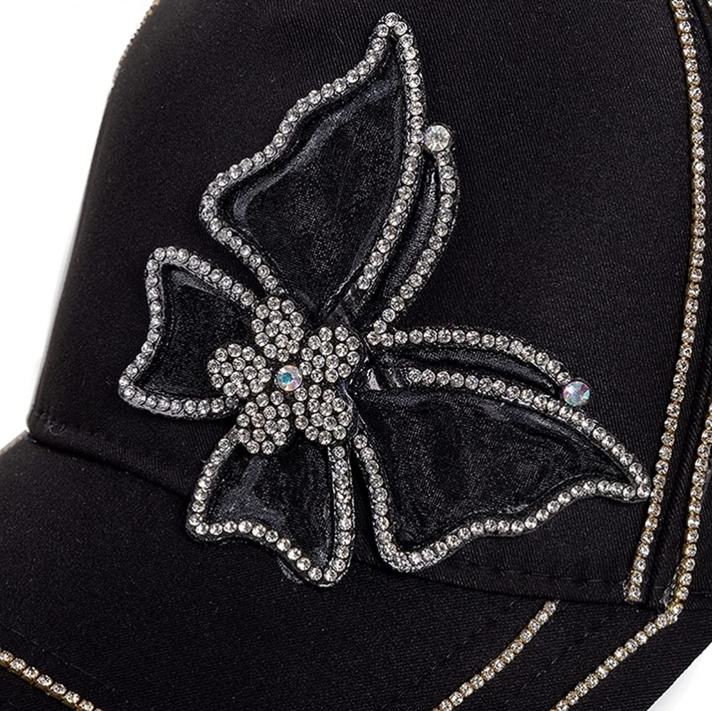 Baseball Cap with Rhinestone Butterfly Decor Casual Fashion - Picture 5 of 11